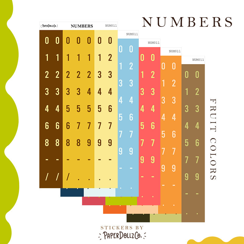 Number Sticker | PaperDollzCo | num011