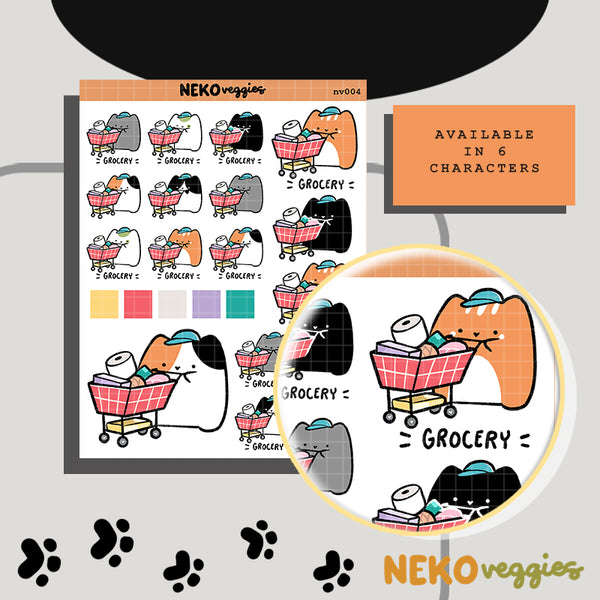 Grocery Activity Neko Sticker | nv004