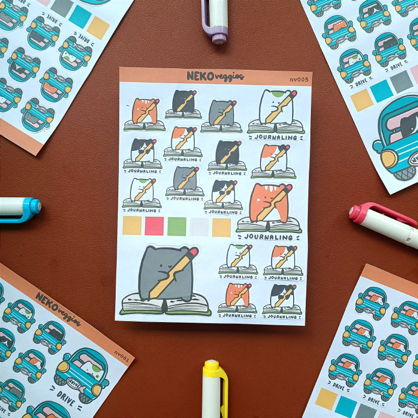 Journaling | Activity | Neko Veggies Sticker | nv005