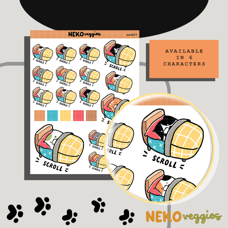 Scroll | Activity | Neko Veggies Sticker | nv007