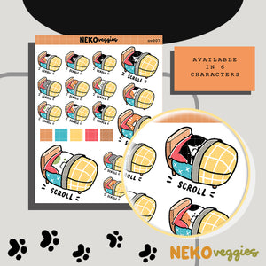 Scroll Activity Neko Sticker | nv007