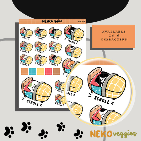 Scroll Activity Neko Sticker | nv007