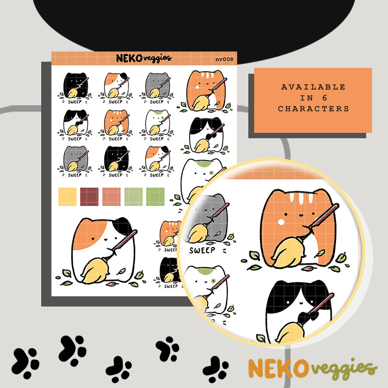 Sweep | Activity | Neko Veggies Sticker | nv008