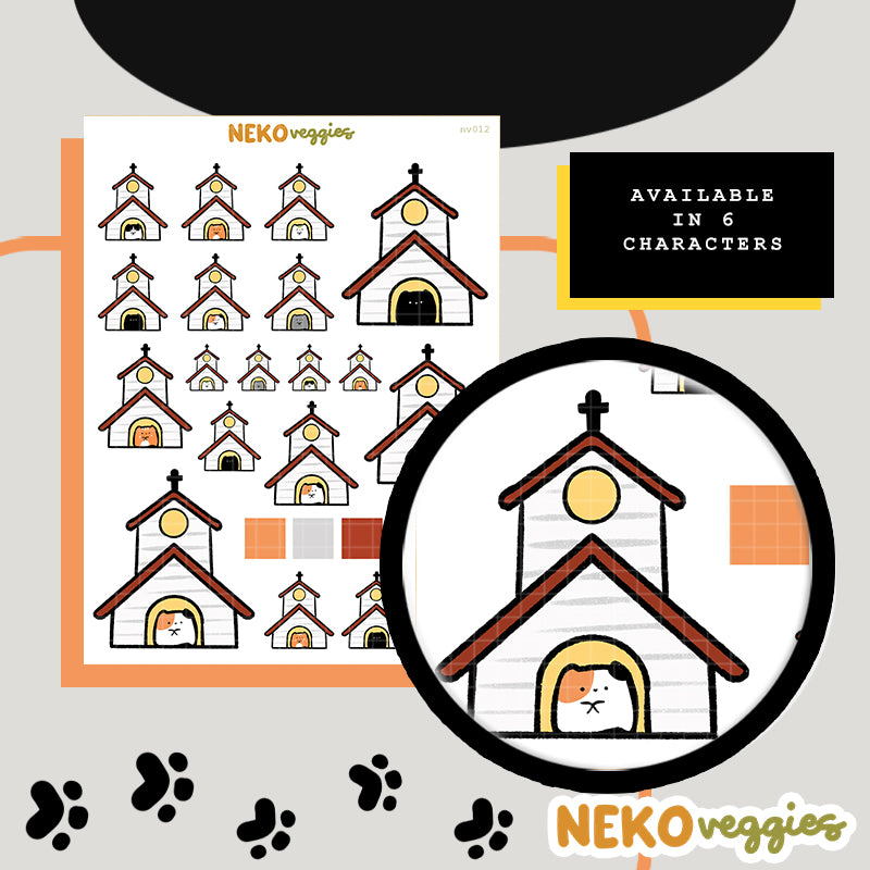 Church Stickers | Activity | Neko Veggies Sticker | nv012
