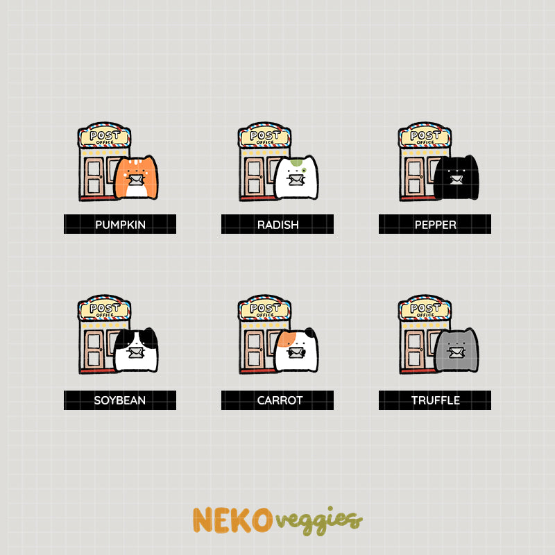 Post Office Stickers | Activity | Neko Veggies Sticker | nv013