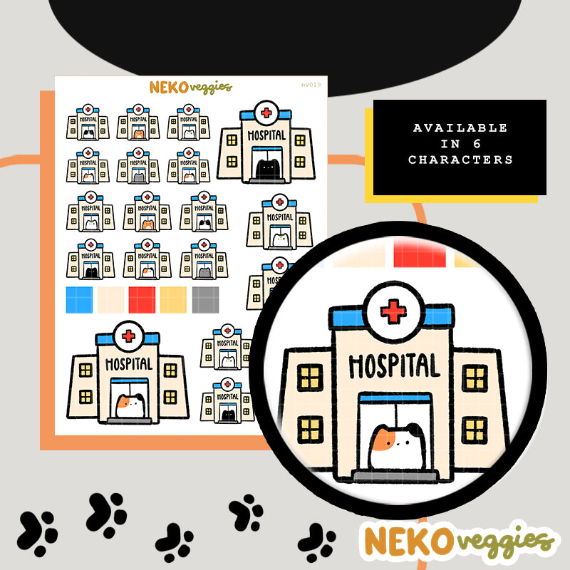 Hospital Stickers | Activity | Neko Veggies Sticker | nv019