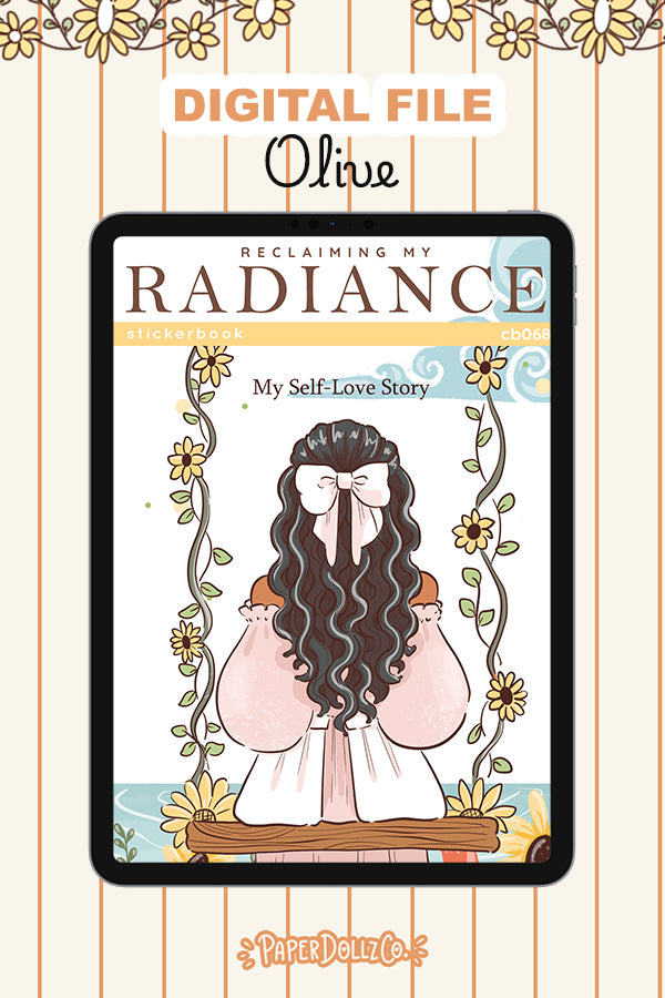 Reclaiming My Radiance Sticker Book Digital File | Olive | PaperDollzCo