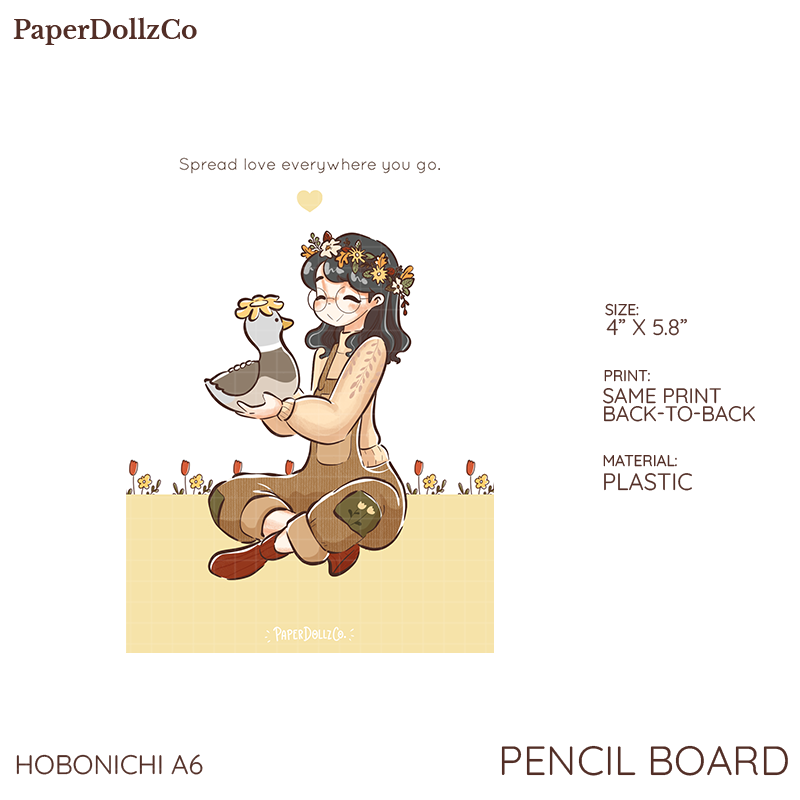 Paperdollzco A6 Pencil Board -PB005