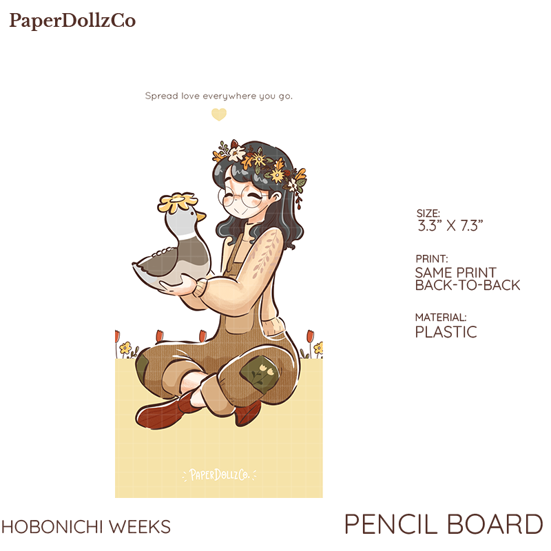 Paperdollzco Hobonichi Weeks Pencil Board -PB005