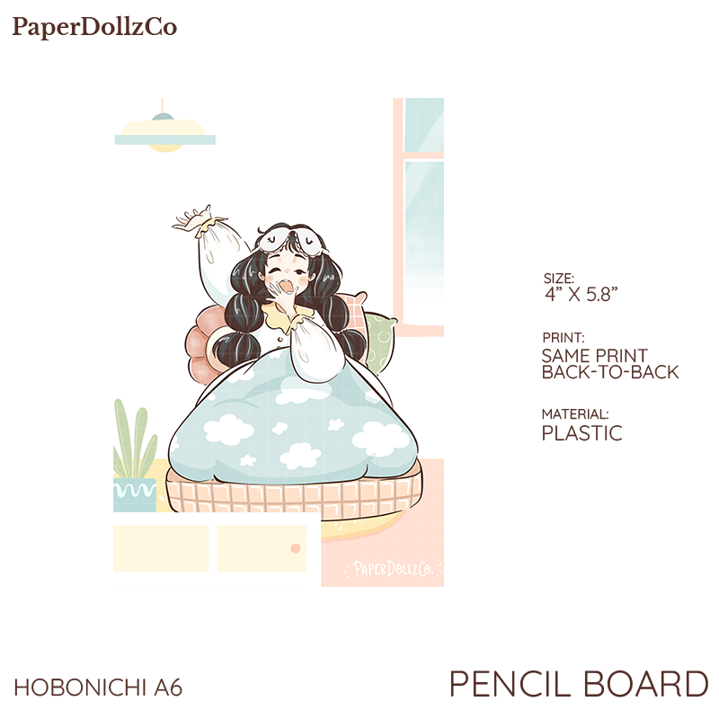 Paperdollzco Hobonichi A6 Pencil Board - pb006