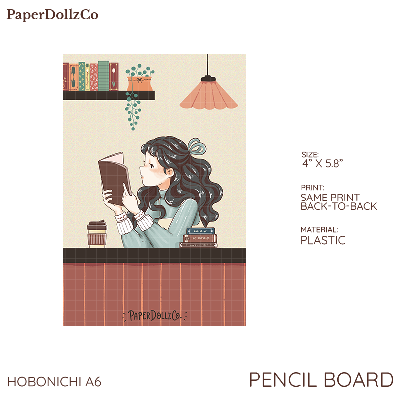 Paperdollzco Hobonichi A6 Pencil Board - pb007