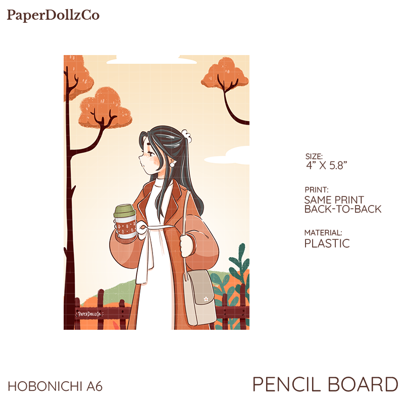 Paperdollzco Hobonichi A6 Pencil Board- pb008
