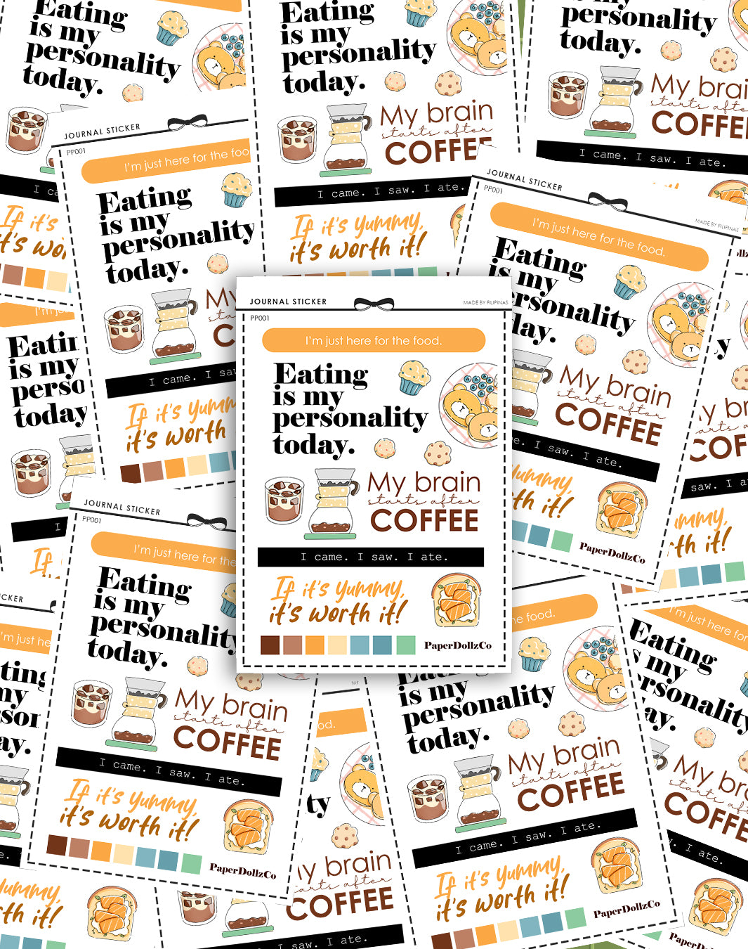 All About Food | Text Stickers Series | PP001