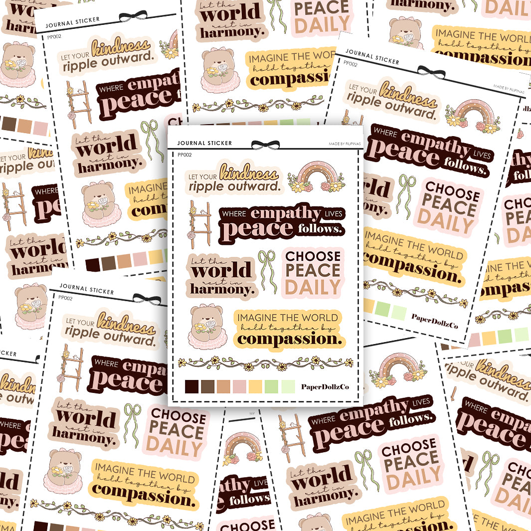 Peace | Text Stickers Series | PP002