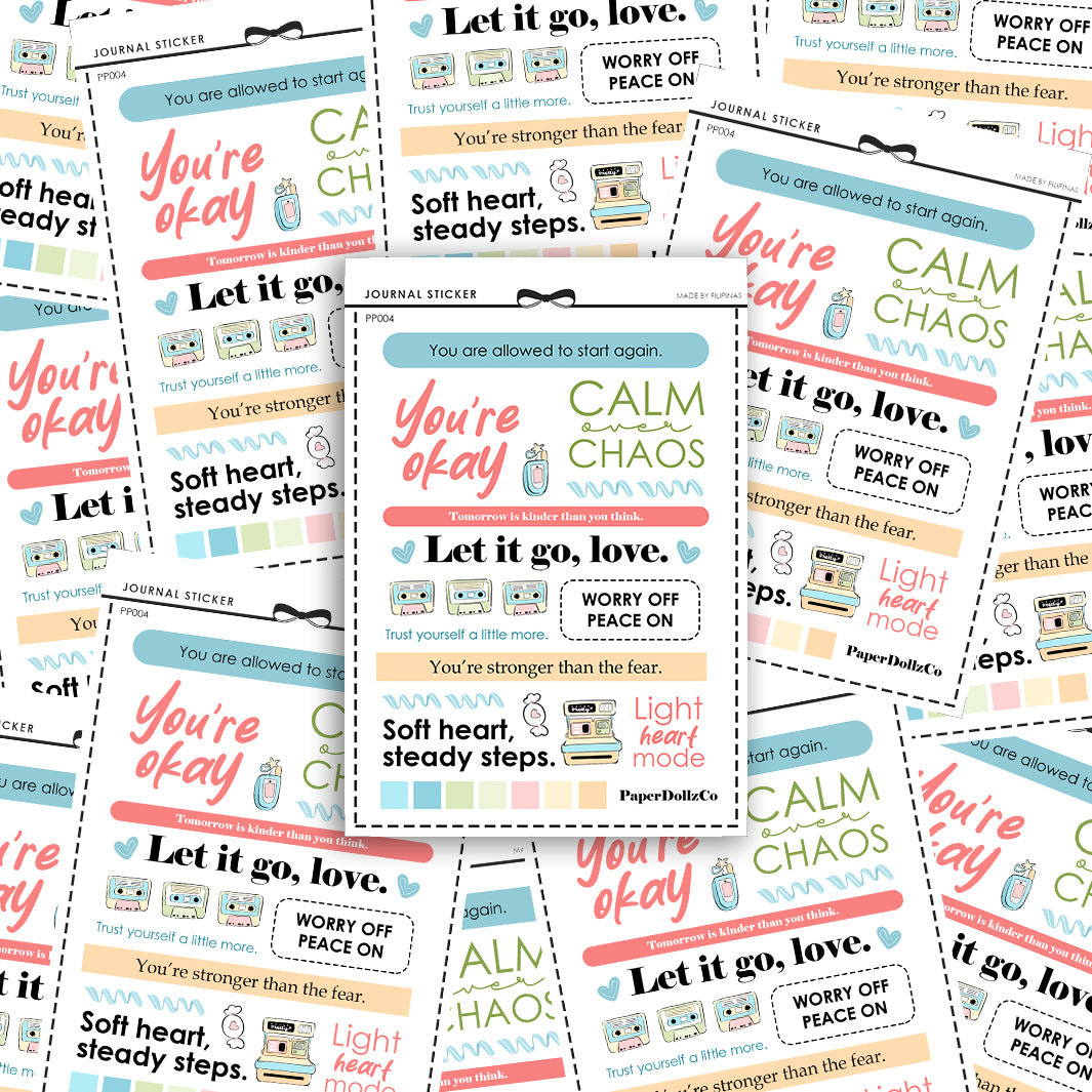 Calm | Text Stickers Series | PP004