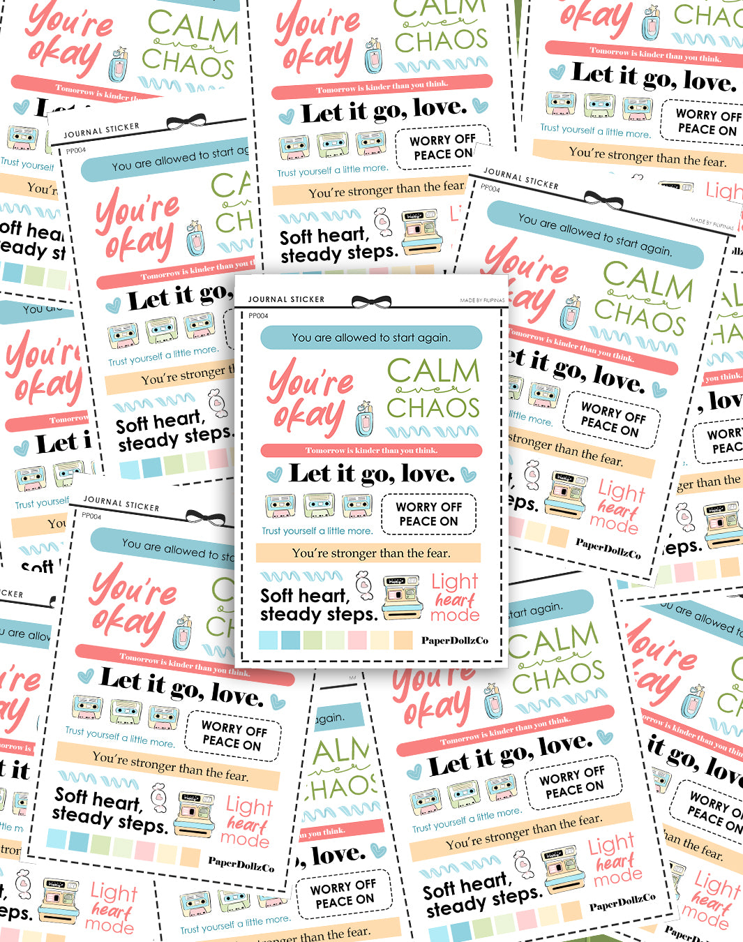 Calm | Text Stickers Series | PP004