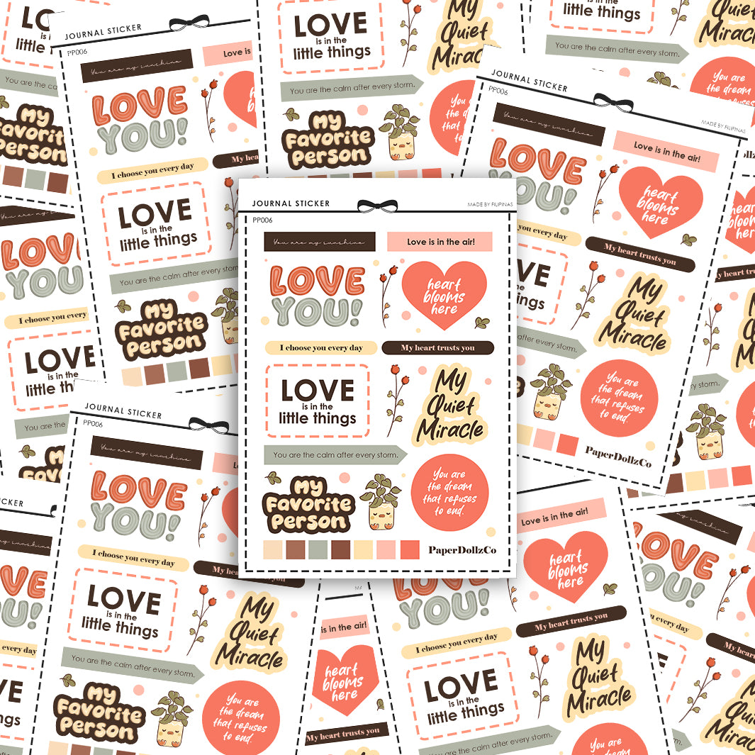 Love | Text Stickers Series | PP006
