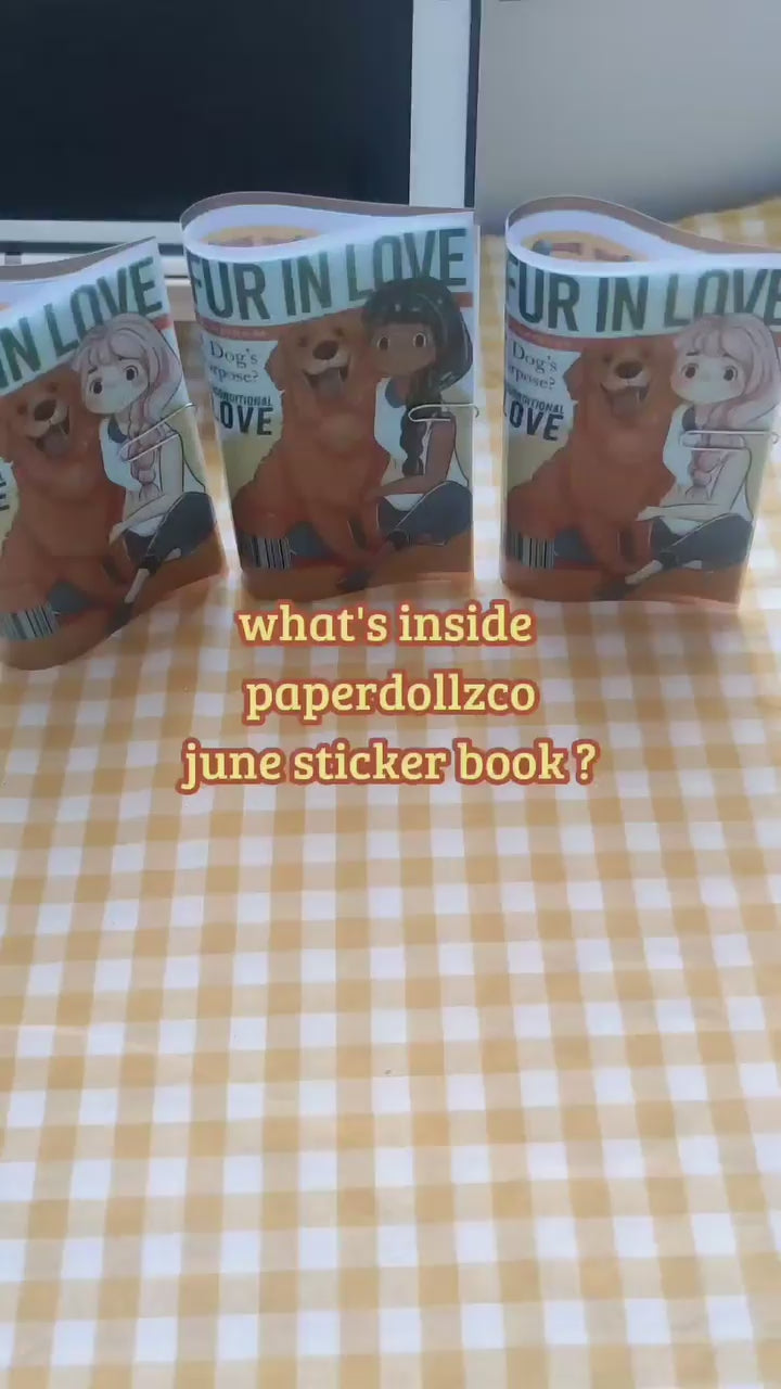 Fur In Love PaperDollzCo Planner Sticker Book | CB033