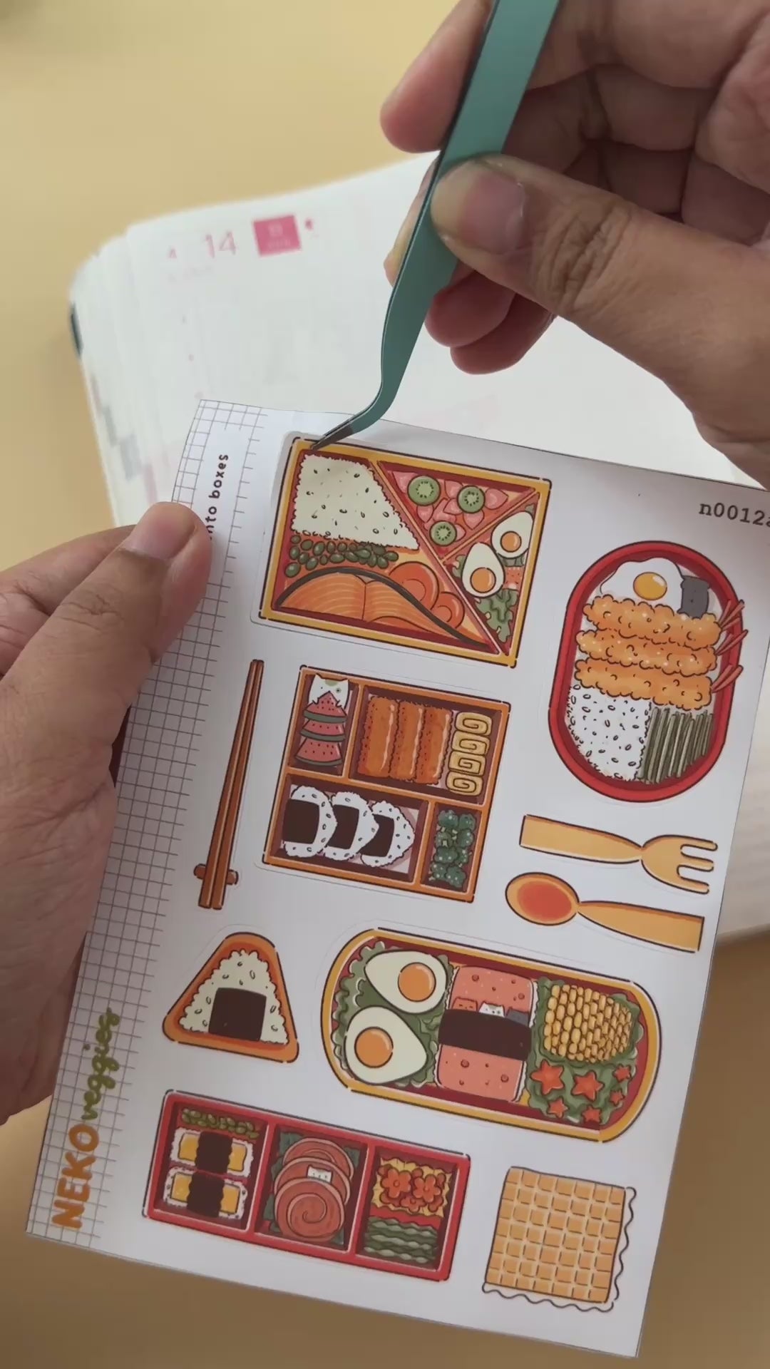 Bento Boxes Sticker Neko Veggies
