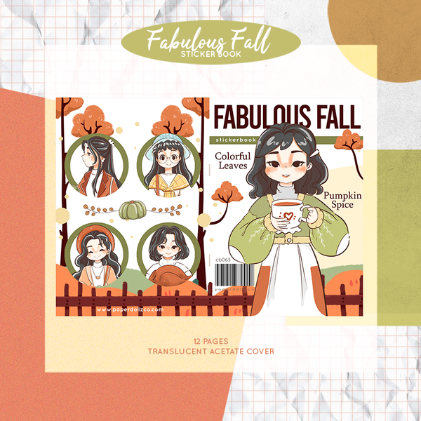 Fabulous Fall PaperDollzCo Planner Sticker Book | CB063