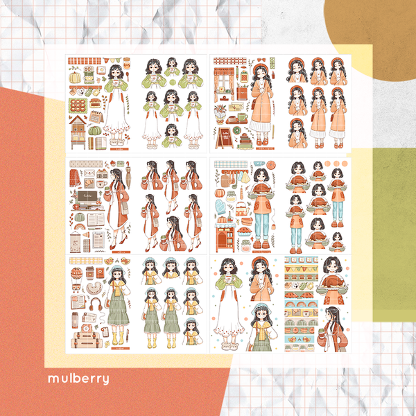 Fabulous Fall PaperDollzCo Planner Sticker Book | CB063