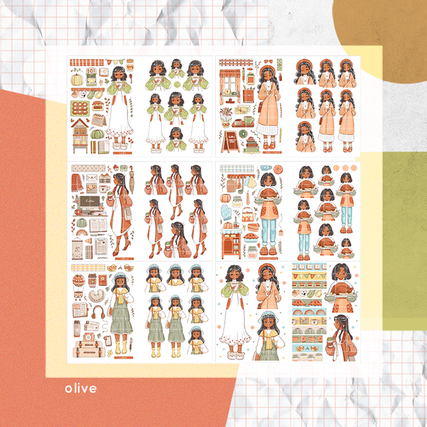 Fabulous Fall PaperDollzCo Planner Sticker Book | CB063