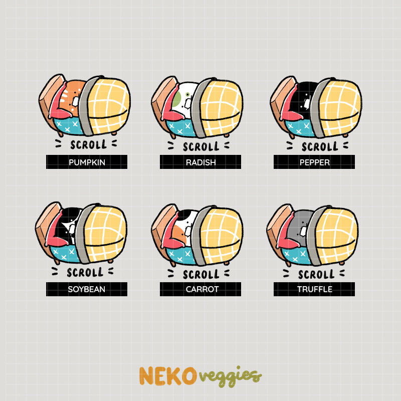 Scroll | Activity | Neko Veggies Sticker | nv007