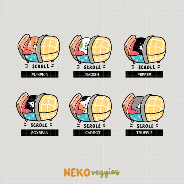 Scroll Activity Neko Sticker | nv007