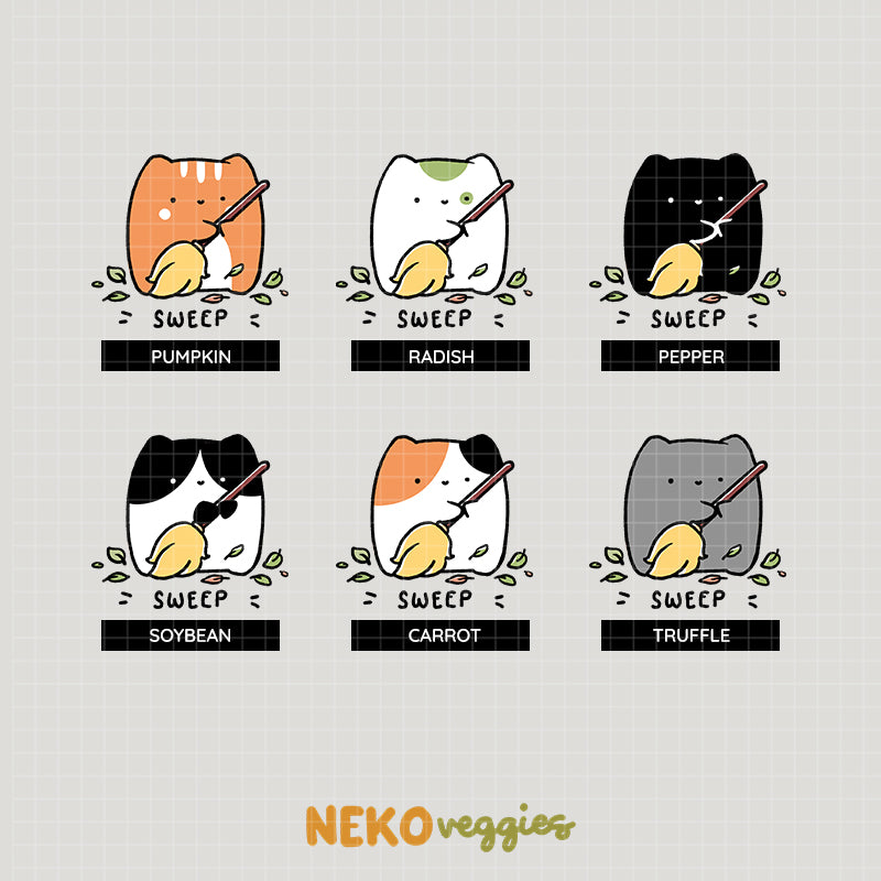 Sweep | Activity | Neko Veggies Sticker | nv008