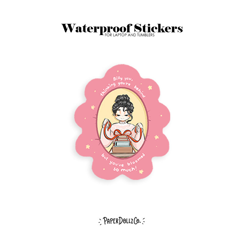 Pink Flower | Waterproof Sticker | v026