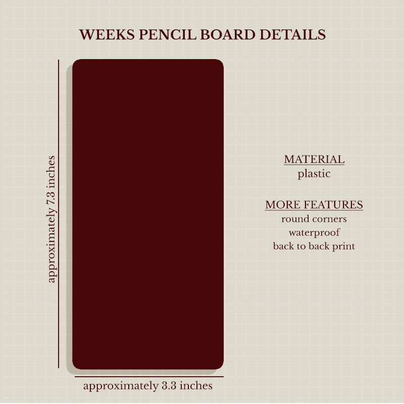 Paperdollzco Hobonichi Weeks Pencil Board - pb008