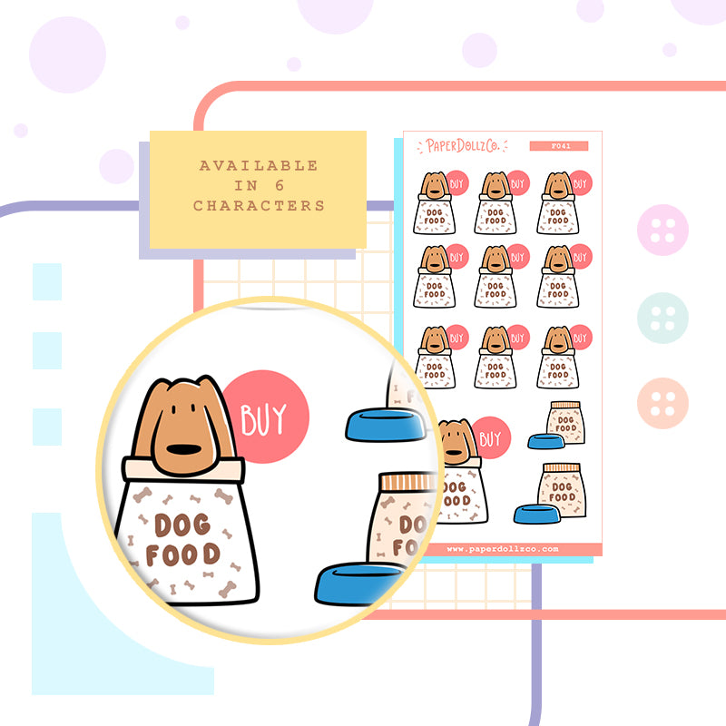 Buy Dog Food Functional Planner Stickers | f041