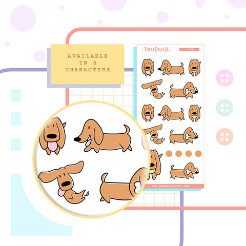 Dog Planner Functional Stickers | f046