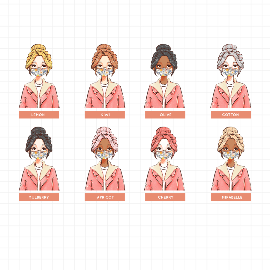 Eomeoni Wear Your Mask PaperDollzCo Planner Stickers | J238