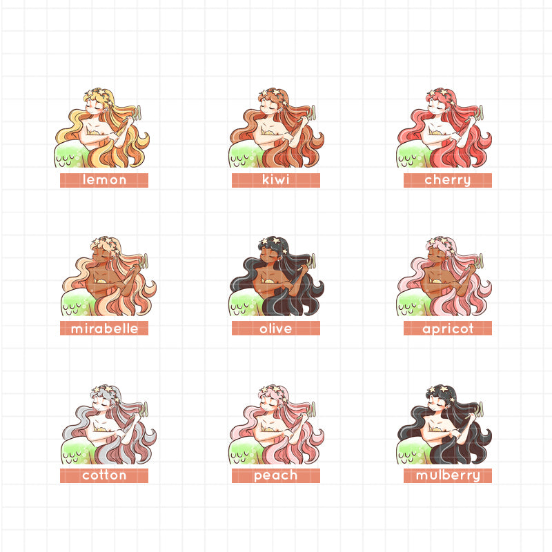 Stylish The Modern Mermaids Paperdollzco Planner Stickers | J358