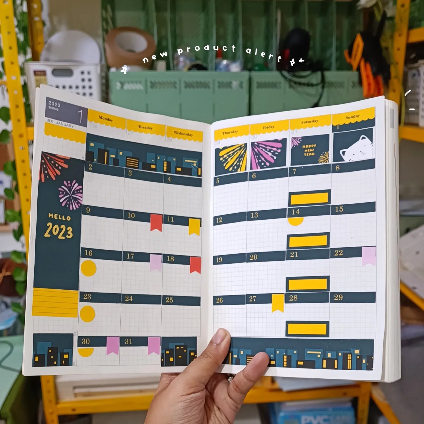 Happy New Year | Hobonichi Monthly Kit Sticker - HCM001