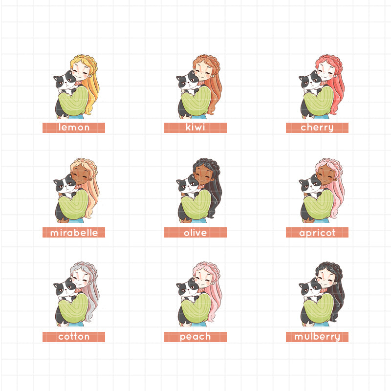 White Cat | Autumn Purrfection | Collections Stickers | C279