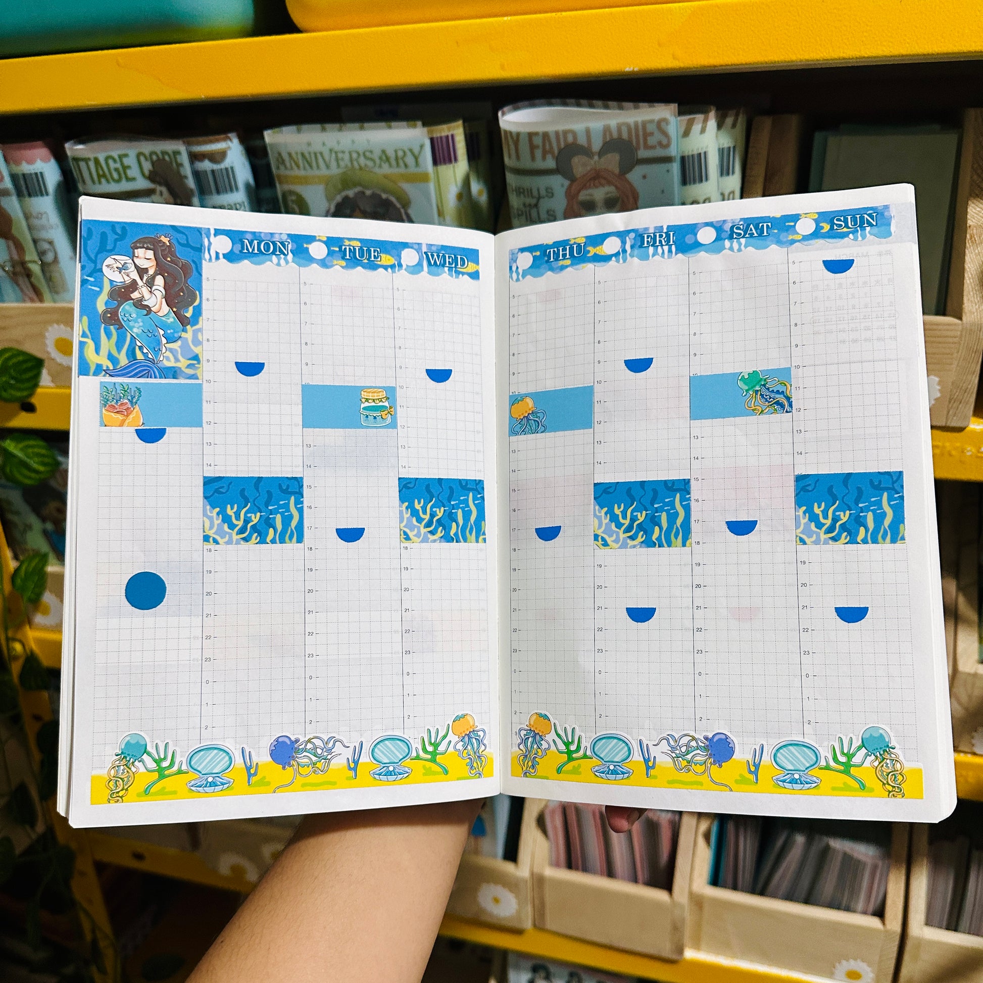 Zoophilist The Modern Mermaids Hobonichi Cousin Weekly Kit | hcwk003