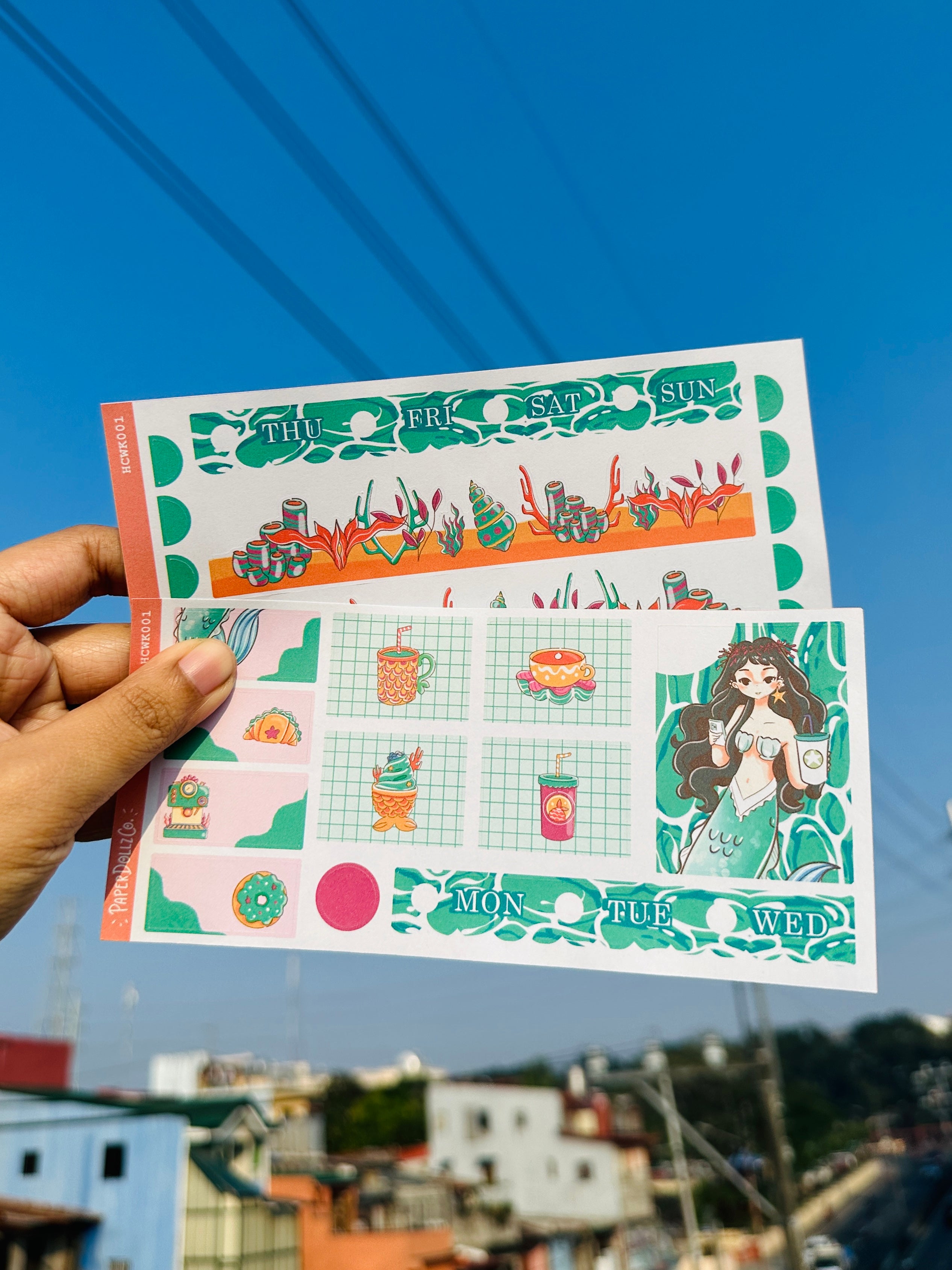Coffeeholic The Modern Mermaids Hobonichi Cousin Weekly Kit | hcwk001