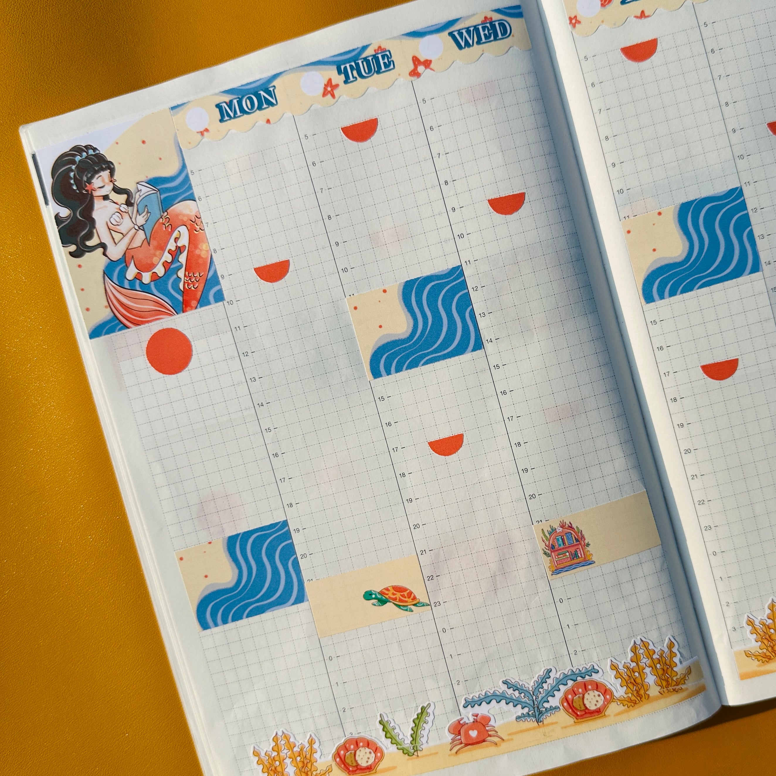 Bookish The Modern Mermaids Hobonichi Cousin Weekly Kit | hcwk004