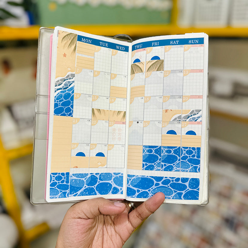 Beach | Hobonichi Weeks Monthly Stickers ( set of 2 ) - hwm005