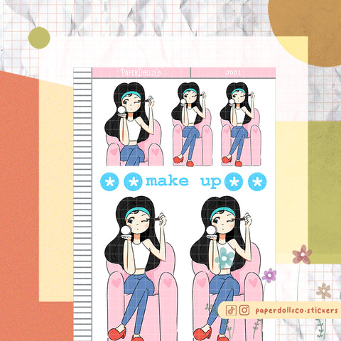 PaperDollzCo Make Up Planner Sticker | J001b