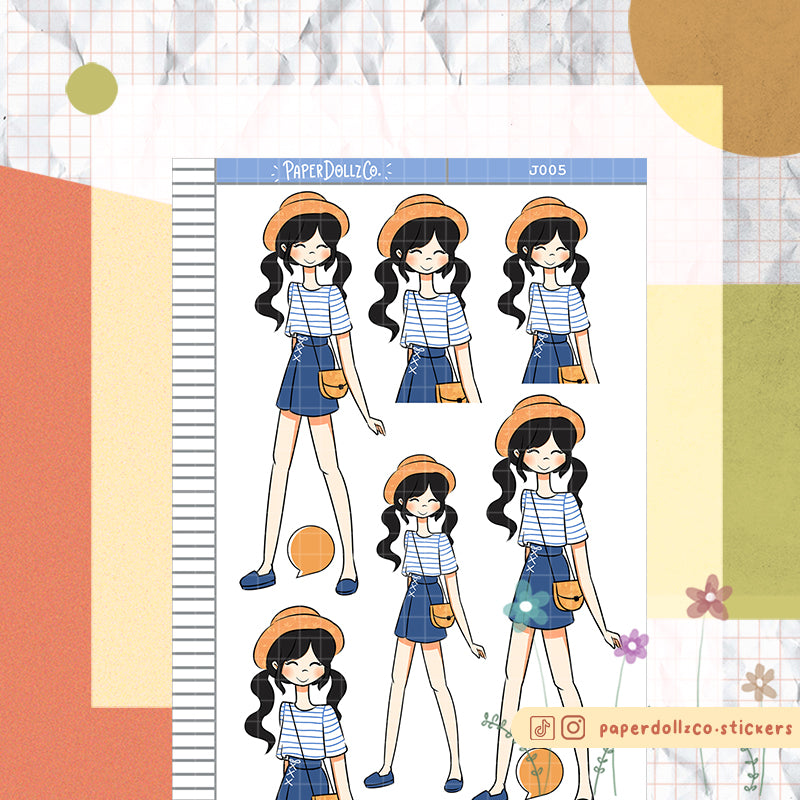 PaperDollzCo Casual Planner Sticker | J005b