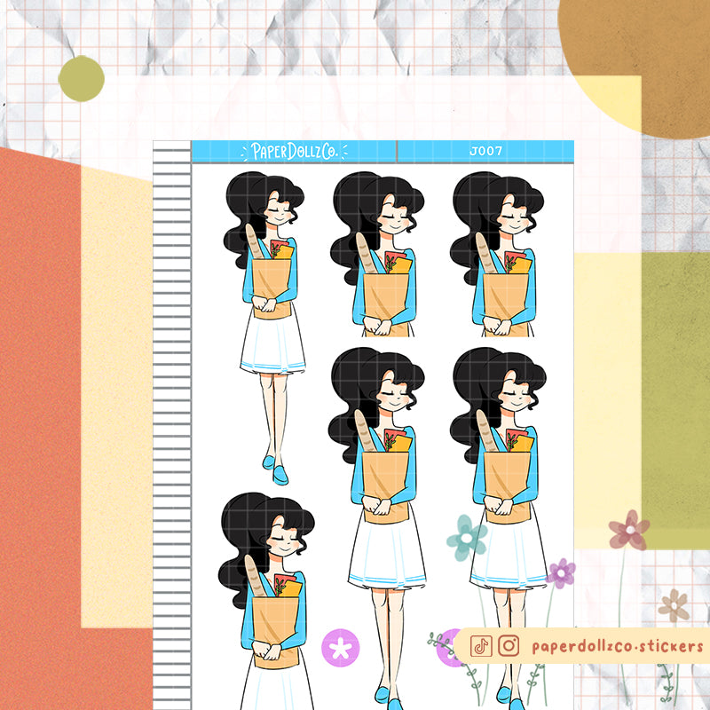 PaperDollzCo Grocery Planner Sticker | J007b