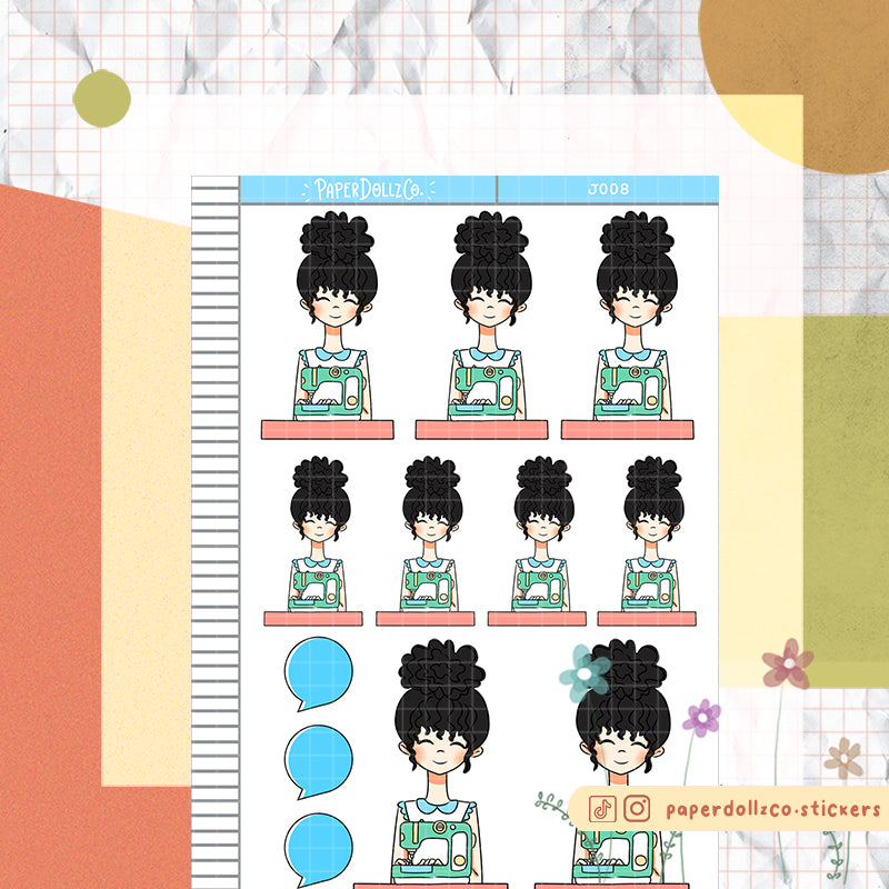 PaperDollzCo Tailor Planner Sticker | J008a