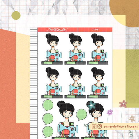 PaperDollzCo Tailor Planner Sticker | J008b