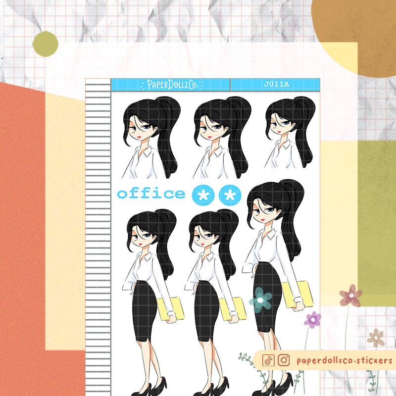 PaperDollzCo Office Planner Sticker | J011a