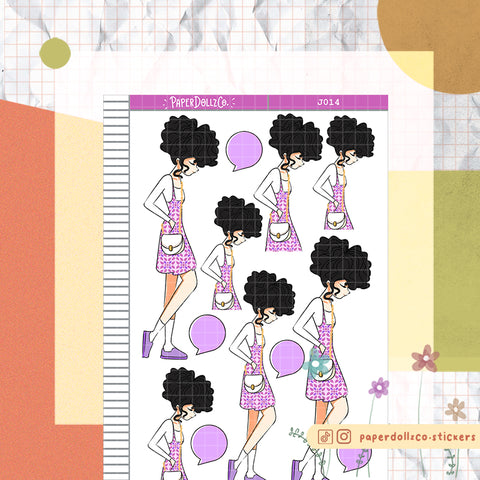 PaperDollzCo Floral Planner Sticker | J014a