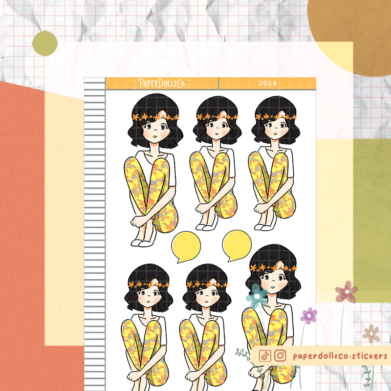 PaperDollzCo Floral Planner Sticker | J014b