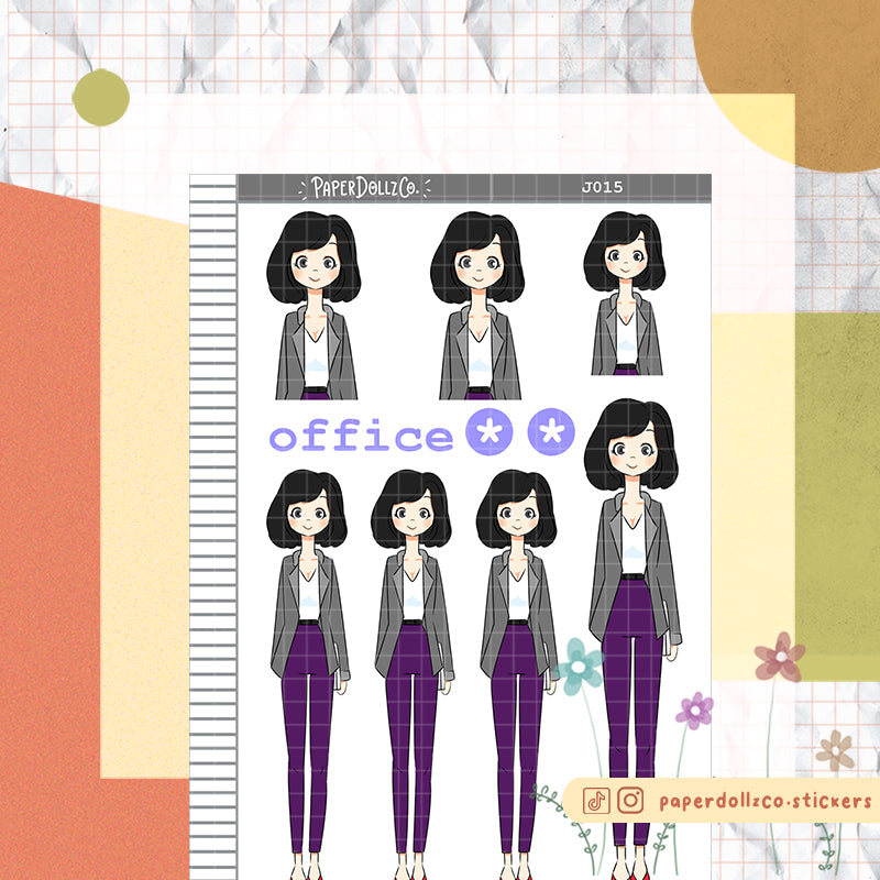 PaperDollzCo Office Planner Sticker | J015a